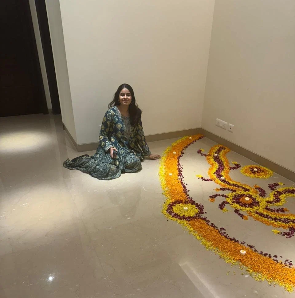 Vandita enjoying a creative activity