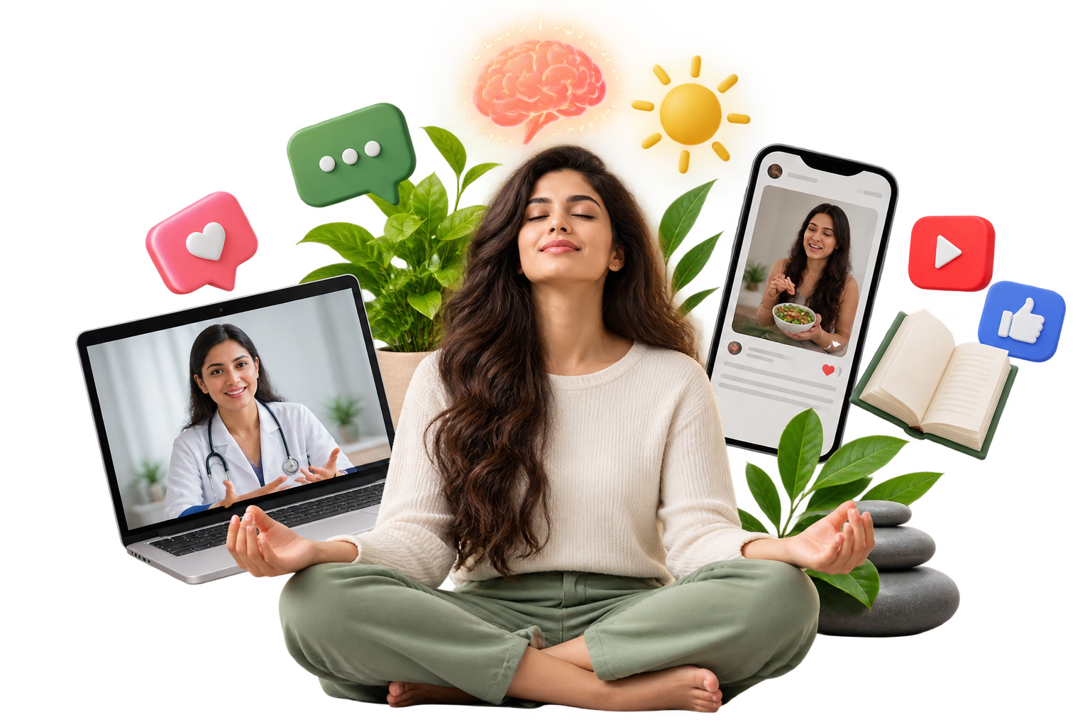 Well-being and care illustration